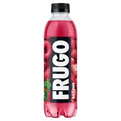 Frugo Różowe Napój wieloowocowy niegazowany o smaku maliny poziomki i rabarbaru 500 ml