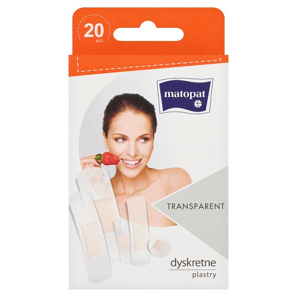 Matopat Transparent Dyskretne plastry 20 sztuk