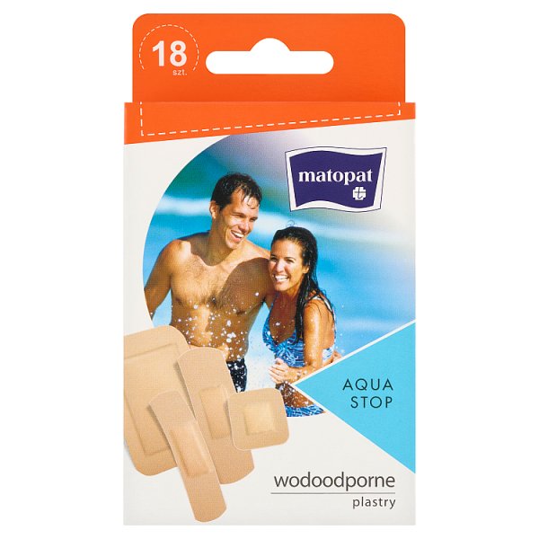 Matopat Aqua Stop Wodoodporne plastry 18 sztuk