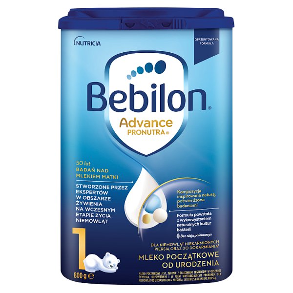 Bebilon 1 Advance Pronutra Mleko początkowe od urodzenia 800 g