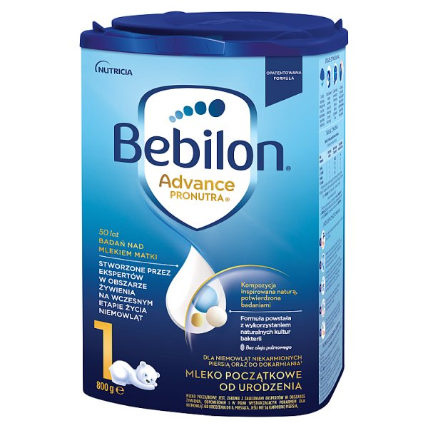 Bebilon 1 Advance Pronutra Mleko początkowe od urodzenia 800 g