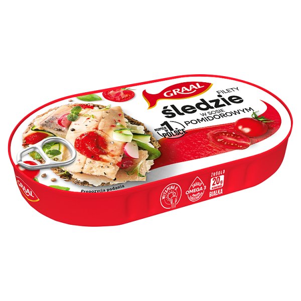 Graal Filety ze śledzia w sosie pomidorowym 170 g