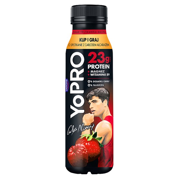 Danone YoPro Jogurt pitny smak truskawka-malina 270 g