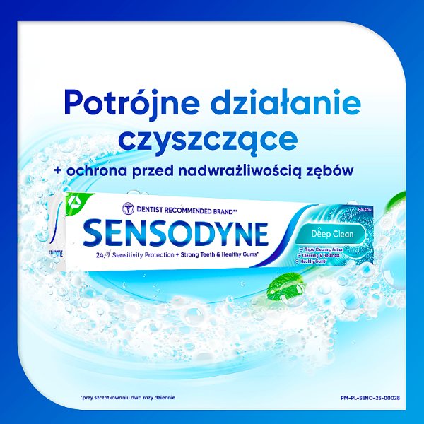 Sensodyne Deep Clean Pasta do zębów z fluorkiem 75 ml