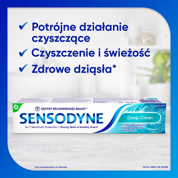 Sensodyne Deep Clean Pasta do zębów z fluorkiem 75 ml