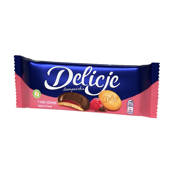 Delicje Szampańskie biszkopty z galaretką o smaku malinowym - 147 g