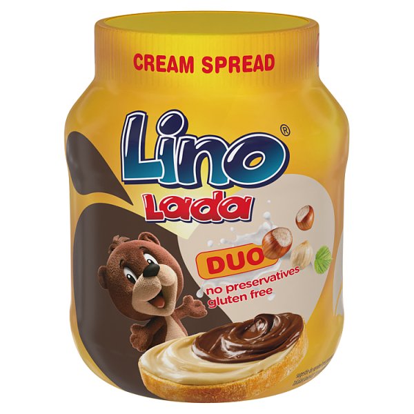 Lino Lada Duo Krem do smarowania mleczny i orzechowo-kakaowy 350 g