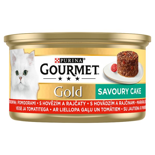 Gourmet Gold Karma dla kotów savoury cake z wołowiną i pomidorami 85 g