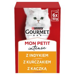 Gourmet Mon Petit Intense Karma dla kotów delikatne kawałki w pysznym sosie 6 x 50 g