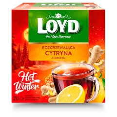 Loyd Hot Winter Herbatka ziołowo-owocowa cytryna z imbirem 40 g (20 x 2 g)