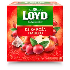 Loyd Herbatka owocowa aromatyzowana dzika róża i jabłko 40 g (20 x 2 g)