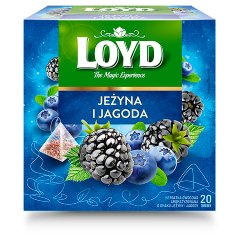 Loyd Herbatka owocowa aromatyzowana jeżyna i jagoda 40 g (20 x 2 g)
