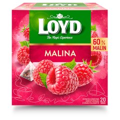 Loyd Herbatka owocowa aromatyzowana malina 54 g (20 x 2,7 g)