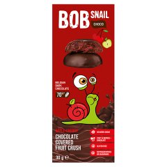 Przekąska Bob Snail b/c jabłko wiśnia w gorzkiej czekoladzie 30g 