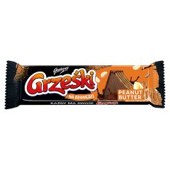 Grześki Na krawędzi Wafel przekładany kremem arachidowym 40 g