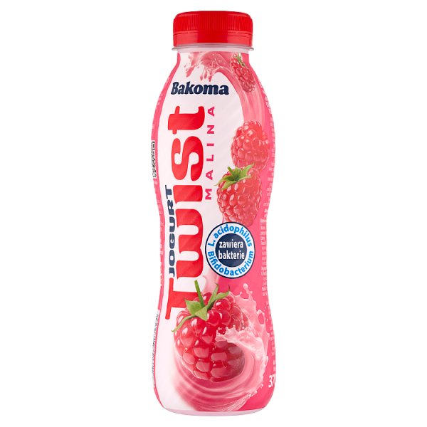 Bakoma Twist Jogurt malinowy 370 g