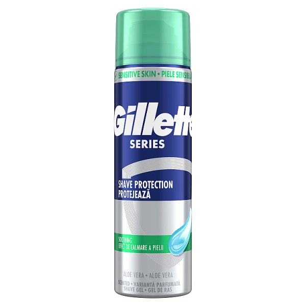 Gillette Series Kojący żel do golenia z aloesem, 200 ml