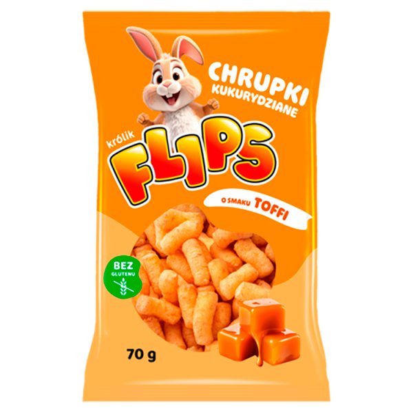 Flips Chrupki kukurydziane o smaku toffi 70 g