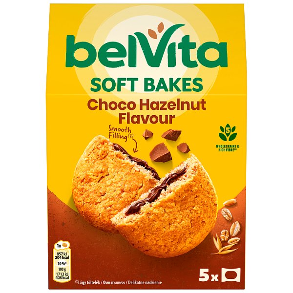 belVita soft bakes ciastka zbożowe z nadzienem truskawkowym miękkie ciastka zbożowe - 250 g