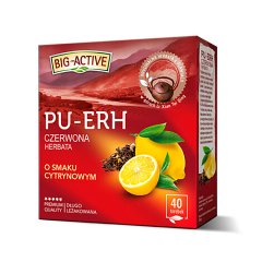Big-Active Pu-Erh Czerwona herbata o smaku cytrynowym 72 g (40 x 1,8 g)