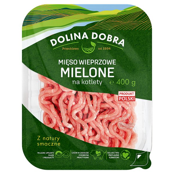Dolina Dobra Mięso wieprzowe mielone na kotlety 400 g