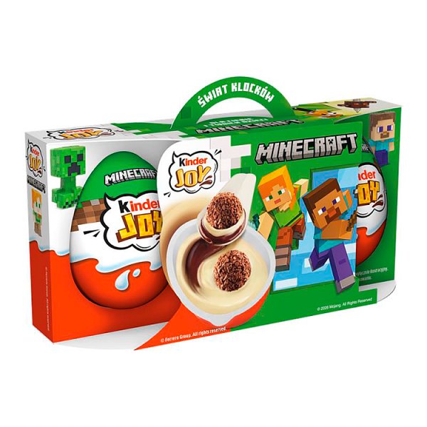 Kinder Joy Chrupiące wafelki posypane kakao w kremie z niespodzianką 3 x 20 g