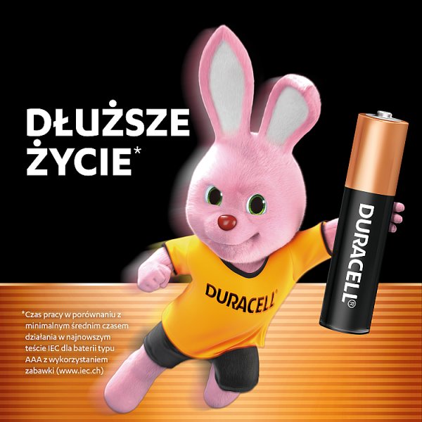 Duracell AAA 1.5 V/B Baterie alkaliczne 4 sztuki
