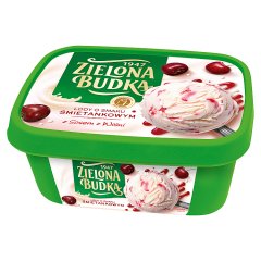Zielona Budka Lody o smaku śmietankowym z sosem z wiśni 1000 ml
