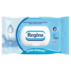 Regina Ultra Sensitive Nawilżany papier toaletowy z pantenolem 42 sztuki