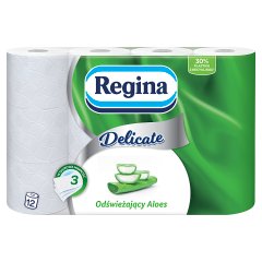 Regina Delicate Papier toaletowy odświeżający aloes 12 rolek