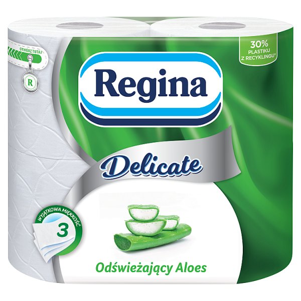 Regina Delicate Papier toaletowy odświeżający aloes 4 rolki