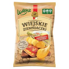 Wiejskie Ziemniaczki Chipsy ziemniaczane smak zapiekanka z szynką 130 g