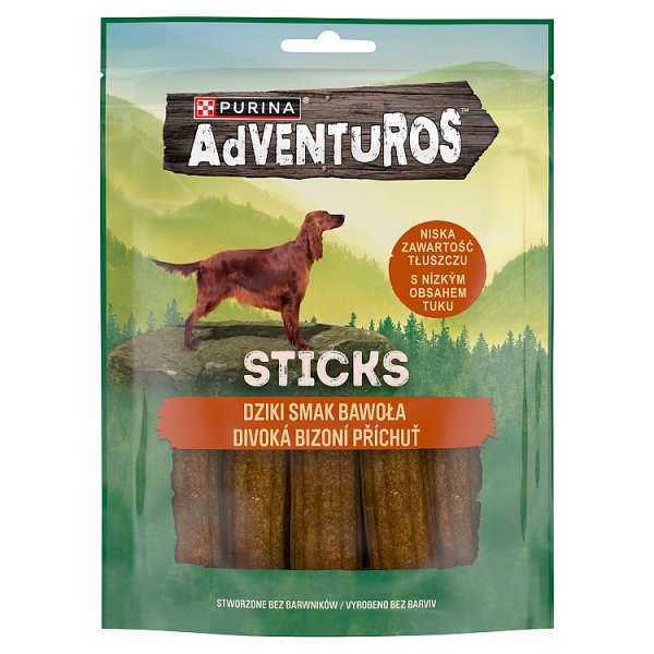 Purina AdVENTuROS Sticks Uzupełniająca karma dla dorosłych psów dziki smak bawoła 120 g