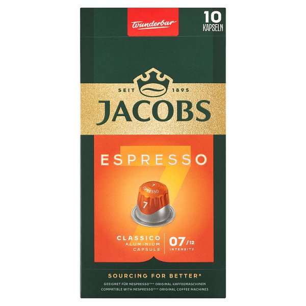 Jacobs Espresso Classico Kawa mielona w kapsułkach 52 g (10 sztuk)