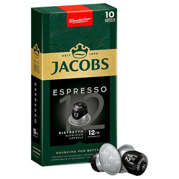 Jacobs Espresso Ristretto Kawa mielona w kapsułkach 52 g (10 sztuk)