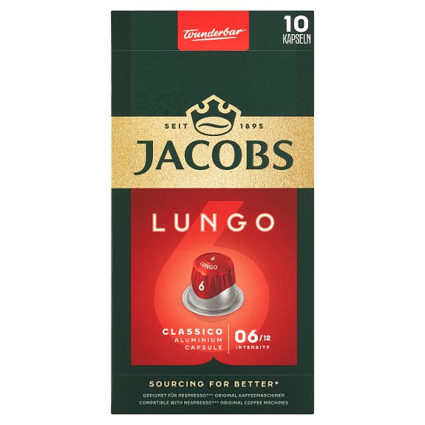 Jacobs Lungo Classico Kawa mielona w kapsułkach 52 g (10 sztuk)