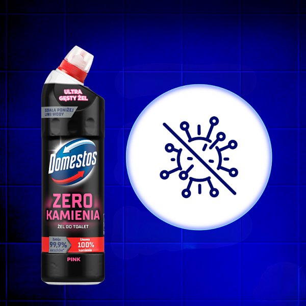 Domestos Zero Kamienia Pink Żel do toalet 750 ml