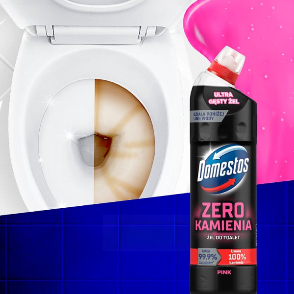 Domestos Zero Kamienia Pink Żel do toalet 750 ml
