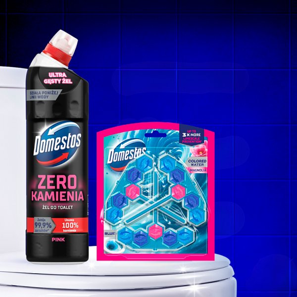 Domestos Zero Kamienia Pink Żel do toalet 750 ml