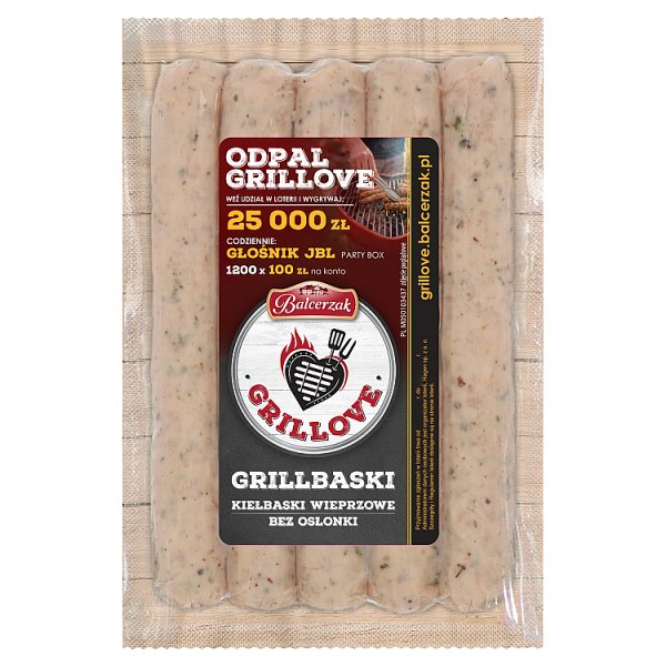 Balcerzak Grilllove Grillbaski Kiełbaski wieprzowe 250 g