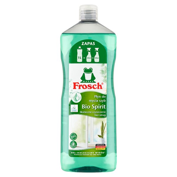 Frosch Bio Spirit Płyn do mycia szyb zapas 1000 ml