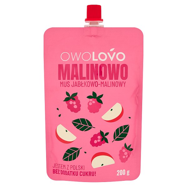 Owolovo Malinowo Mus jabłkowo-malinowy 200 g