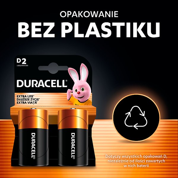 Duracell D LR20/MN1300 1.5 V Baterie alkaliczne 2 sztuki