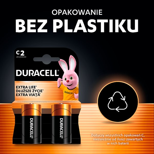 Duracell C2 LR14 / MN1400 1.5 V / B Baterie alkaliczne 2 sztuki