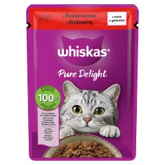 Whiskas Pure Delight Mokra karma dla dorosłych kotów z wołowiną w galaretce 85 g