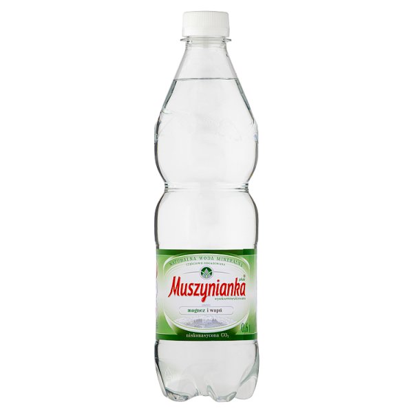 Muszynianka Plus Naturalna woda mineralna wysokozmineralizowana niskonasycona CO₂ 0,6 l