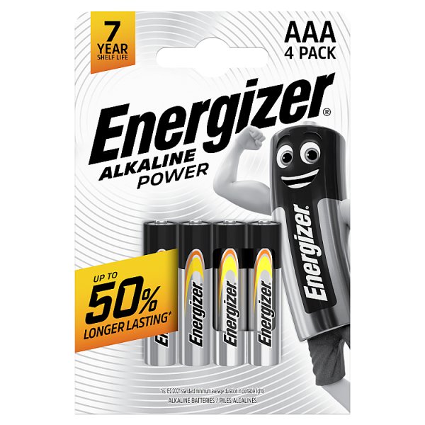 Energizer Alkaline Power AAA-LR03 1,5 V Baterie alkaliczne 4 sztuki