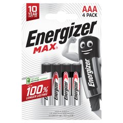 Energizer Max AAA-LR03 1,5 V Baterie alkaliczne 4 sztuki