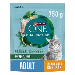 PURINA ONE DualNature Natural Defense Adult Karma dla dorosłych kotów ze spiruliną 750 g