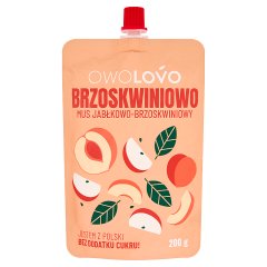 Owolovo Brzoskwiniowo Mus jabłkowo-brzoskwiniowy 200 g